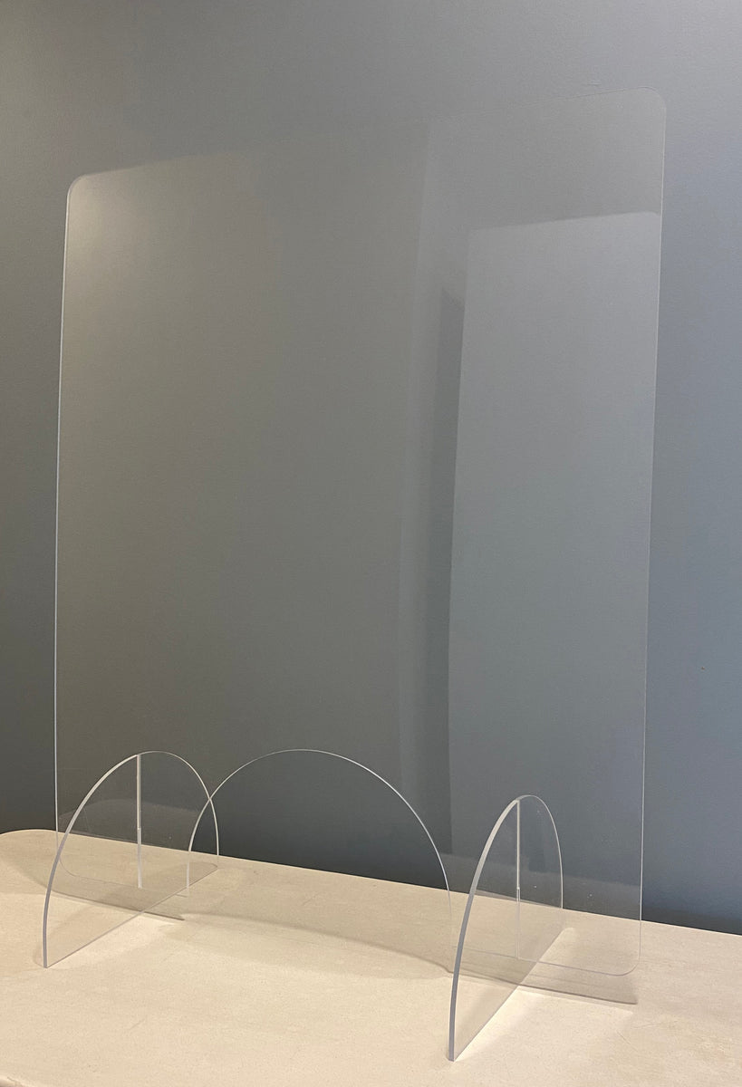 thumbnail image 2 of Clear Acrylic Sneeze Guard Divider - Counter Shield For Checkout Desk Salon 2 of 3