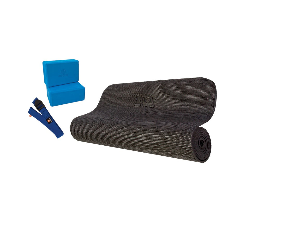 Body Sport Yoga Kit - Yoga Strap, Yoga Mat, Yoga Blocks