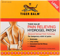 Tiger Balm Large Patch, 4" x 8", 4/pack