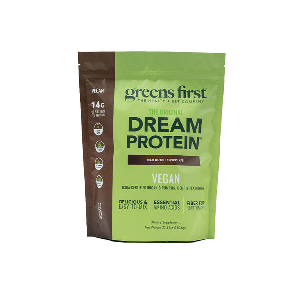 Greens First® Dream Protein Plant Based – USDA Organic Dietary Supplement – Vegan Protein Powder – Nutritional Supplement – Chocolate – 30 Servings