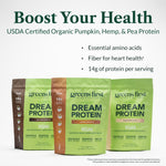 Greens First® Dream Protein Plant Based – USDA Organic Dietary Supplement – Vegan Protein Powder – Nutritional Supplement – Chocolate – 30 Servings