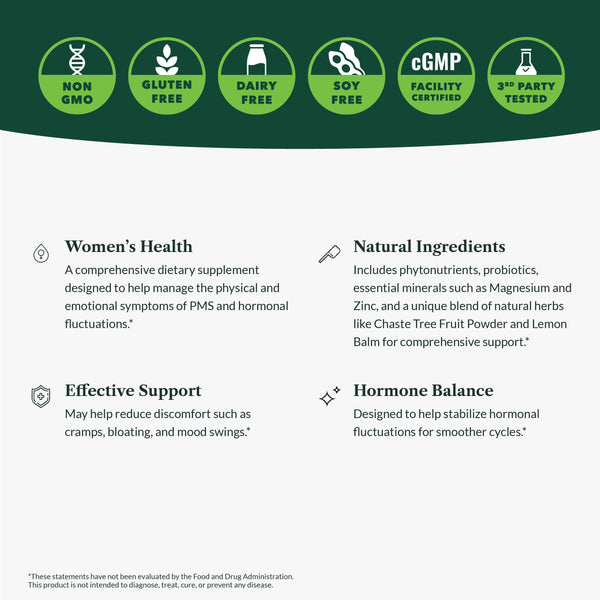 Greens First SeraMense™ Plus Probiotics - Natural PMS Supplement
