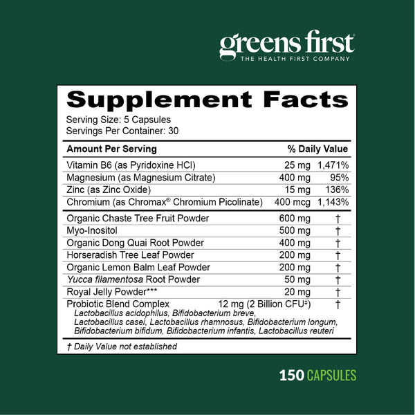 Greens First SeraMense™ Plus Probiotics - Natural PMS Supplement