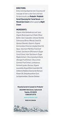 Probulin® Probiotic Night Cream – 1.69 fl. oz. (50 ml) Bottle – Probiotic Skin Care – Health Cream – Night Therapy – Marula Oil – Chamomile Cream – Lavender Cream