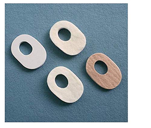 Callus Pads, 100 Per Pack, 1/8" Adhesive Felt Oval Callus Cushion Pads