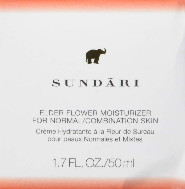 Sundari Elder Flower Moisturizer for Normal to Combination Skin, 1.7 Ounce