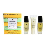 SUNDARI Hand and Lip Care Set - Two Hand Oils and One Lip Treatment Balm, All-Natural Remedies, Contains Neem Oil, Lotus Oil and Omega 3