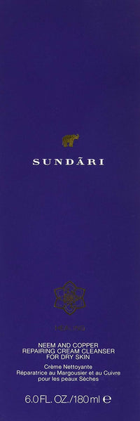 Sundari Neem and Copper Repairing Cream Cleanser for Dry Skin, 6 Ounce