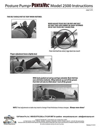 Posture Pump® for Sciatica and Low Back Discomfort - Penta Vec Model 2500