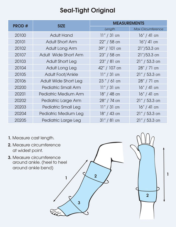 Seal Tight Original Cast and Bandage Protector, Best Watertight Protection, Pediatric Small Leg