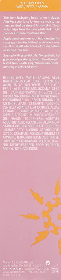 Sundari Gotu Kola and Kukui Body Lotion, 6.8 Ounce