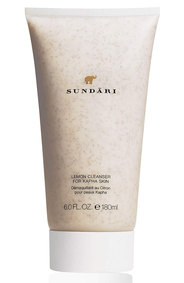 SUNDARI Lemon Cleanser for Oily Skin - Exfoliating Facial Cleanser – Jojoba Cleansing beads