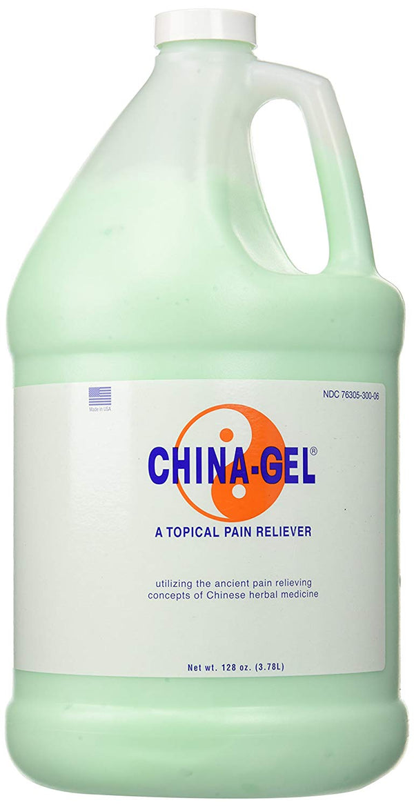 China-Gel Therapeutic Topical Gel Pain Reliever - Natural, Herbal, Greaseless - 1 gallon bottle
