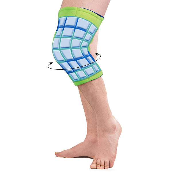 Polar Ice Large Knee Wrap Cold Therapy Wearable Ice Pack Adjustable Hook and Loop Closure