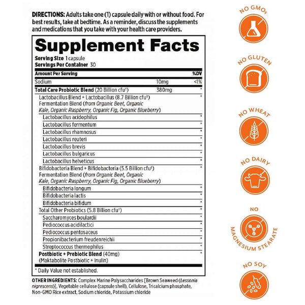 Probulin Total Care Probiotic, 30 Capsules