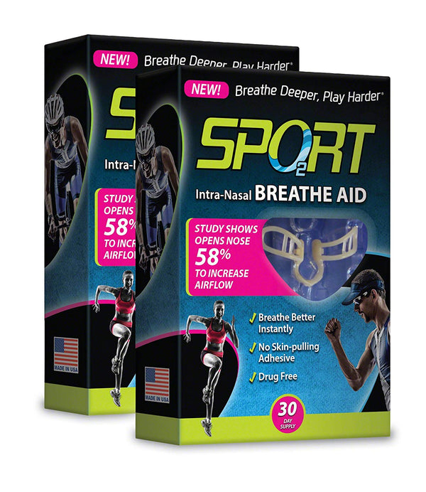 Sport Intra-Nasal Breathe Aids from SleepRight – Breathing Aids for Sports – Nasal Dilator for Athletes (2-Pack)