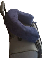Travel Neck Pillow and Cushion, Velor Fabric, Memory Foam Pillow, Super Soft