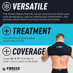 FreezeSleeve Flat Pak - 12" x 17" Cold Therapy Treatment- Black