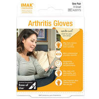 IMAK Compression Arthritis Gloves- Premium Arthritic Joint Pain Relief Hand Gloves for Rheumatoid & Osteoarthritis - Ease of Use Seal from Arthritis Foundation