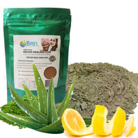 Indian Healing Clay - Bentonite Clay Facial Mask with Aloe Vera & Lemon Peel Powder