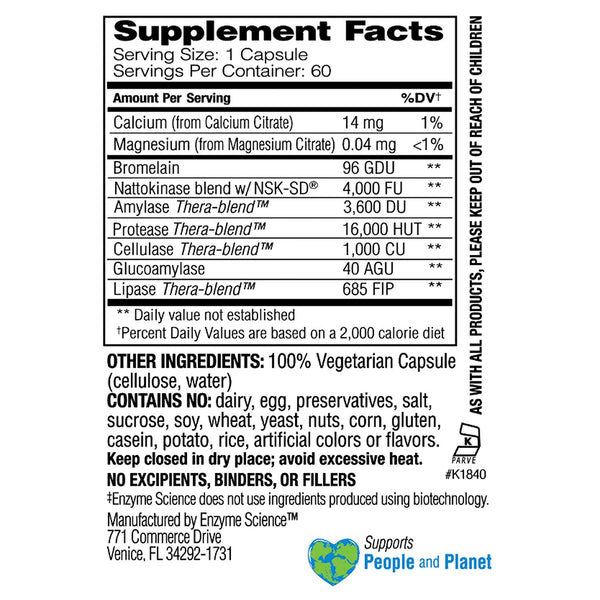 Enzyme Science (Nattokinase Plus) 60 caps