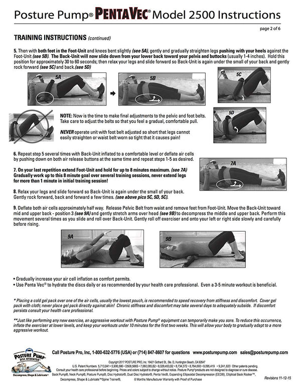 Posture Pump® for Sciatica and Low Back Discomfort - Penta Vec Model 2500