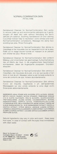 Sundari Sandalwood Cleanser for Normal to Combination Skin, 6 Ounce