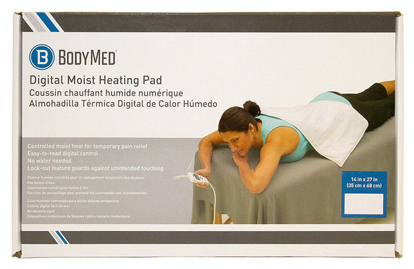 BodyMed® 14" x 27" White Digital Electric Moist Heating Pad