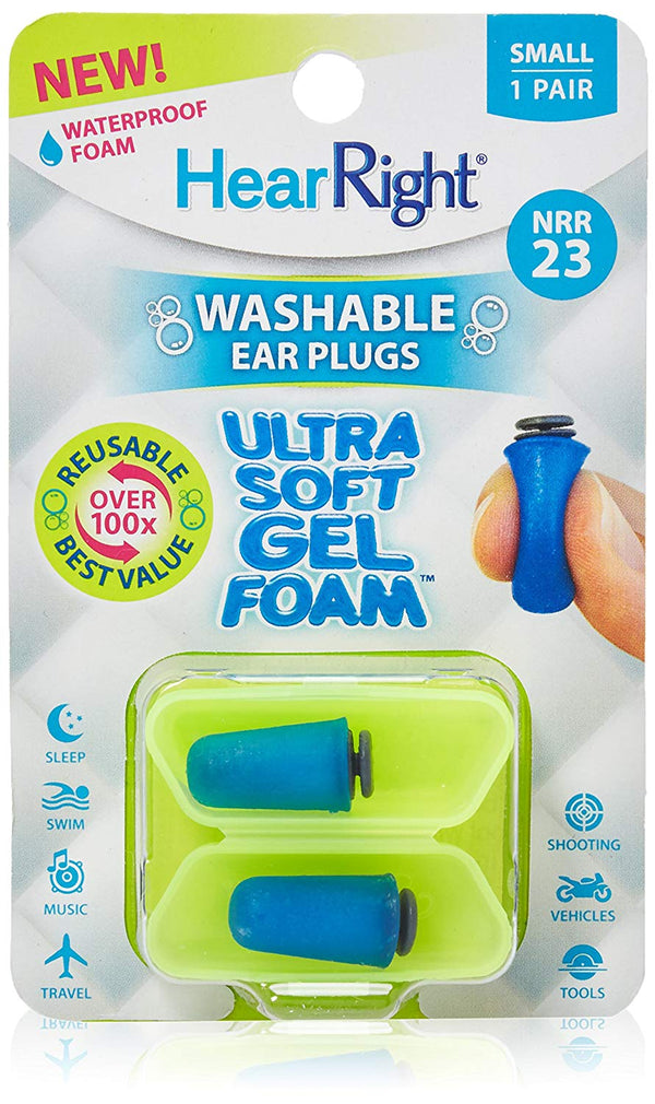 HearRight Ultra Soft Ear Plugs – Foam Ear Plugs – Soft Ear Plugs – (3-Pack) – Small