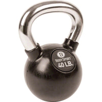 Body Sport® Rubber Chrome Kettlebells