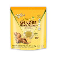 Prince of Peace&reg; Instant Ginger Honey Crystals - Hot or Cold Beverage for Nausea and Sore Throat Comfort