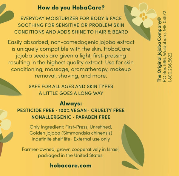 Hobacare Jojoba Oil 8.45oz oil