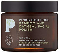 Pinks Boutique Bamboo & Oatmeal Facial Polish 2.1 oz. (60 g) – Exfoliating Face Scrub – Organic Dry Skin Exfoliator