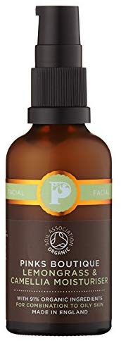 Pinks Boutique Lemongrass & Camellia Moisturizer 1.0 oz. (30 mL) – Facial Moisturizer for Oily Skin – Dry Skin Face