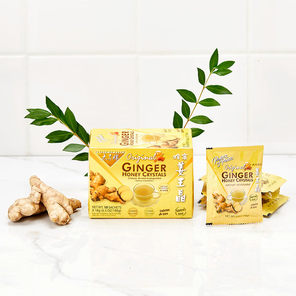 2 Bags Ginger Honey Crystals Instant Tea By Prince Of Peace - 60 Sachets Total, Caffeine Free, Newest Product