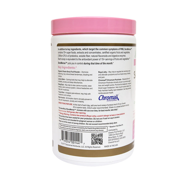 Greens First SeraMense™ Plus Probiotics - Natural PMS Relief Supplement