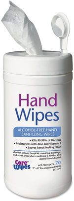 2XL Alcohol Free Hand Sanitizing Wipes, 7 x 8, White