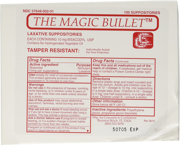 Magic Bullet Suppository, CCMB100