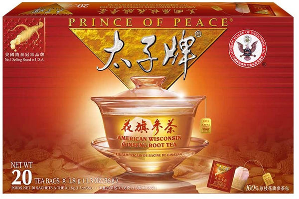 Prince of Peace American Ginseng Root Tea, 20 Tea Bags