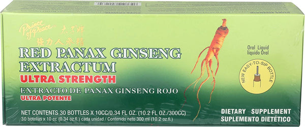 Prince of Peace Red Panax Ginseng Extractum Ultra Strength, 0.34 fl. oz. Each