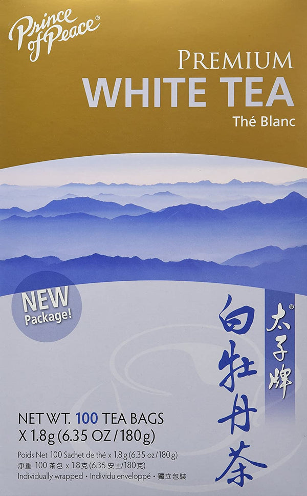 Prince of Peace Premium White Tea, 100 Tea Bags – White Peony Tea – Camellia Sinensis