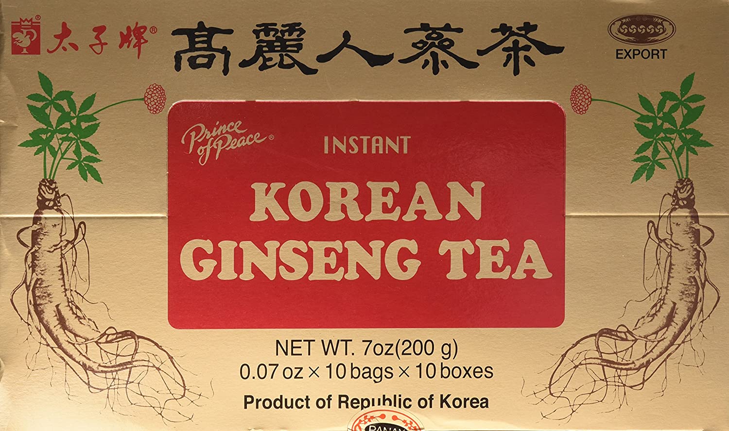 Prince of Peace Korean Ginseng Instant Tea, 100 Sachet – Natural