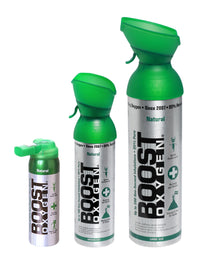 Boost Oxygen Supplement, Natural,  10L, 5L, 2L Canister Multi kit