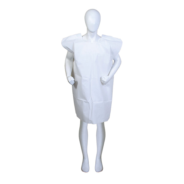 BodyMed® Disposable Exam Gowns – Disposable Medical Gowns for Adults – Patient Paper Gowns – Case of 50 – 30" x 42" – White